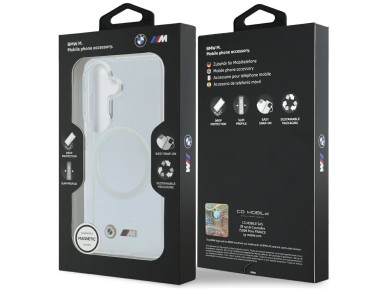 Funda BMW IML a prueba de golpes con logo met�lico MagSafe para Samsung Galaxy S26 - Transparente