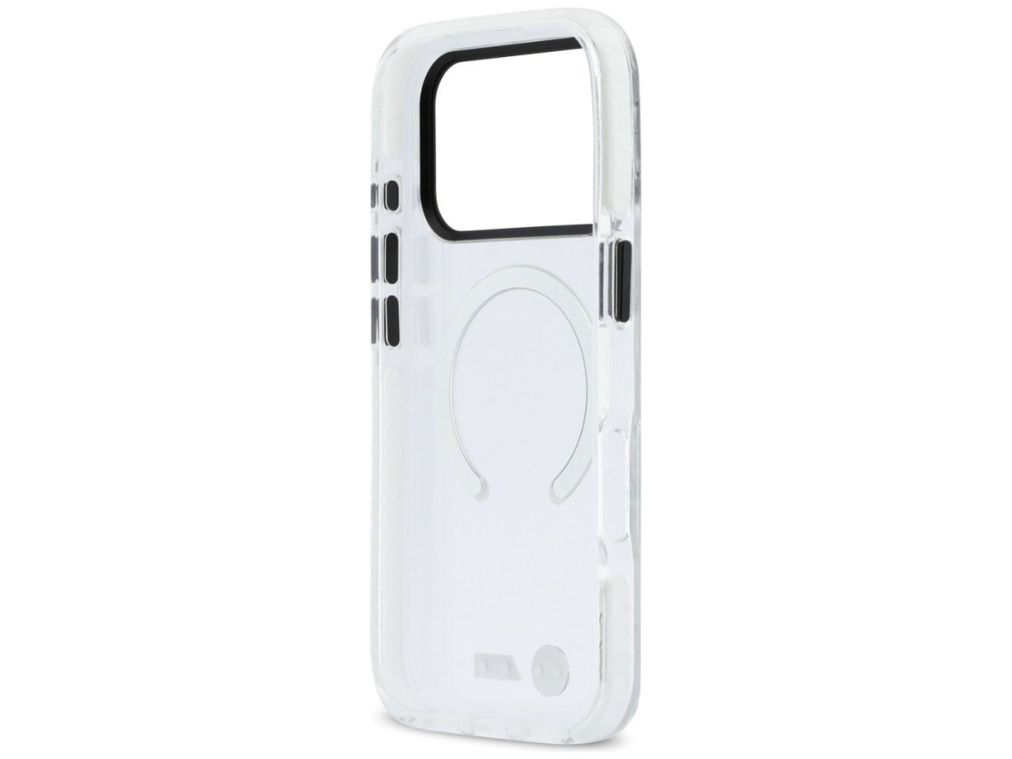 Capa MagSafe BMW M IML � prova de choque com logotipos met�licos para iPhone 17 Pro Max - Transparen