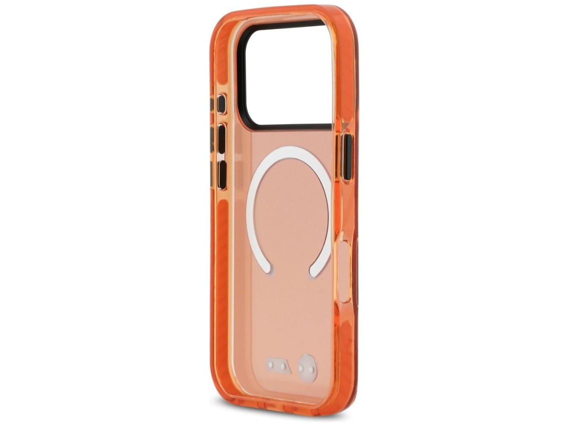Capa MagSafe BMW M IML à prova de choque com logotipos metálicos para iPhone 17 Pro - Laranja Pro