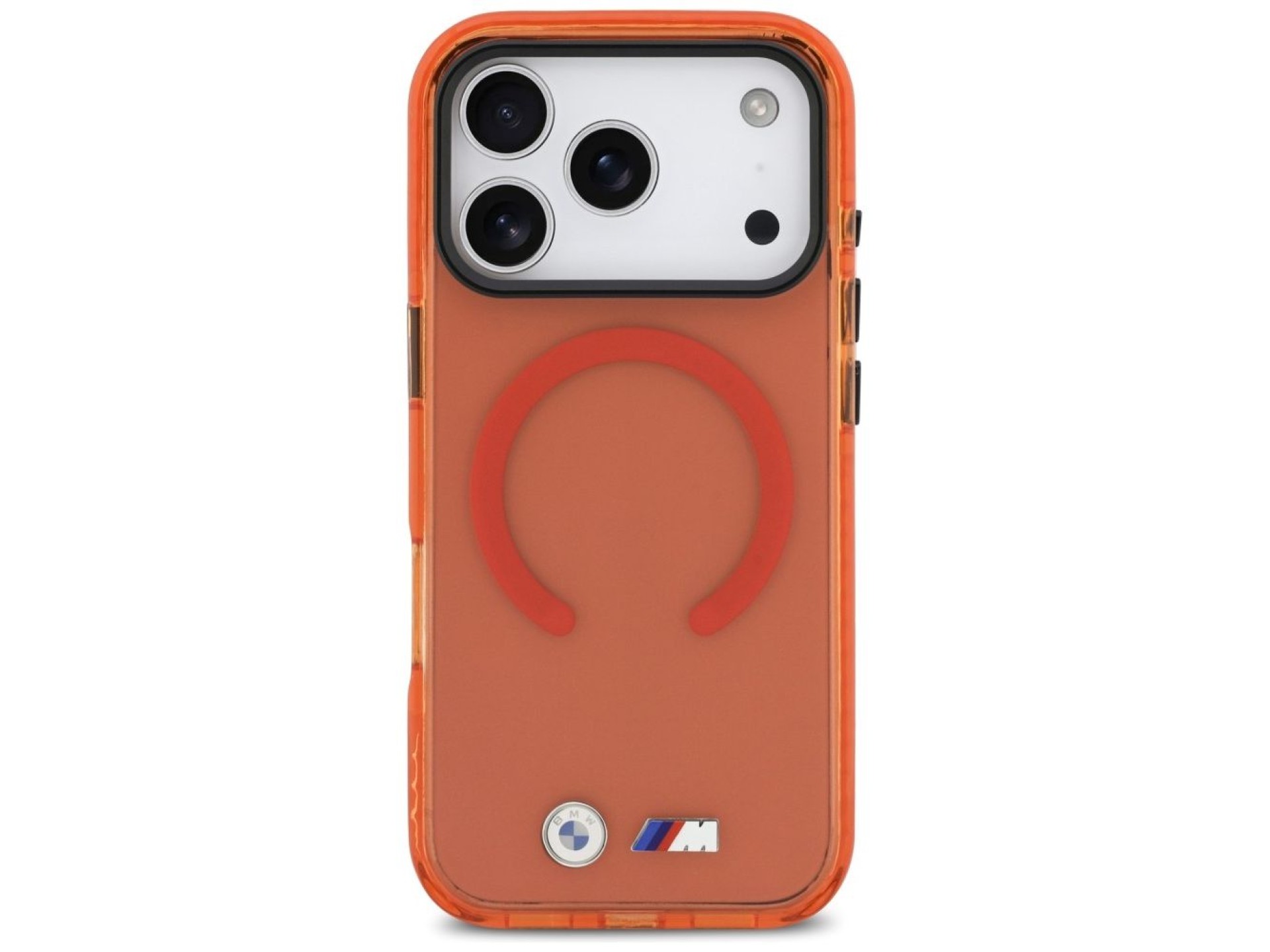 BMW M IML Shockproof Metal Logos MagSafe Case for iPhone 17 Pro Max - Pro Orange