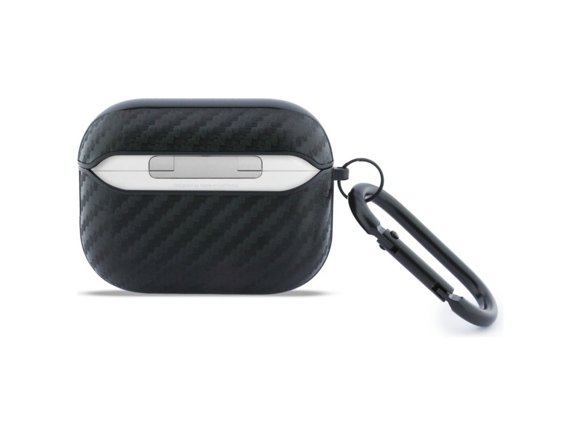 Capa BMW Carbon Metal com Logotipo para AirPods Pro 3 - Preta