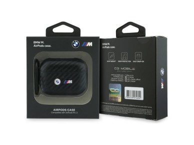 BMW Carbon Metal Logo Case for AirPods Pro 3 - Black BMW Carbon Metal Logo Case for AirPods Pro 3 - Black