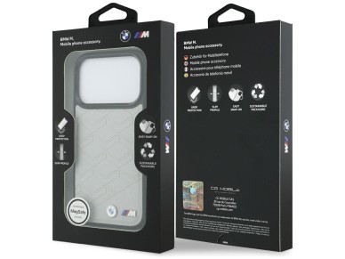 Funda MagSafe con logo BMW M para iPhone 17 Pro Max - Gris