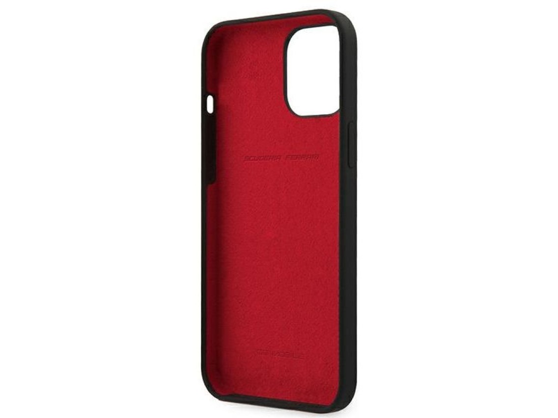 Ferrari FESSIHCP12LBK iPhone 12 Pro Max 6.7" black/black hardcase On Track Silicone