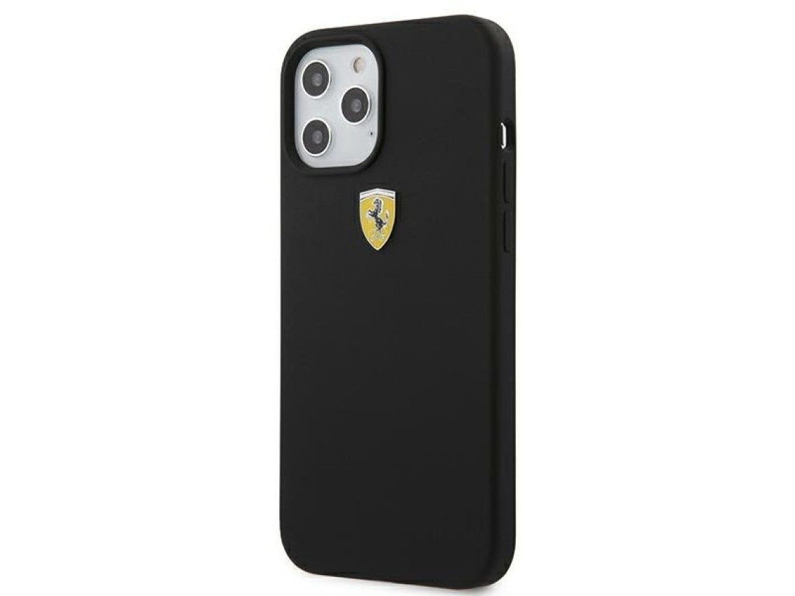 Ferrari FESSIHCP12LBK iPhone 12 Pro Max 6.7" black/black hardcase On Track Silicone