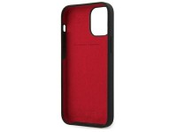 Funda rígida Ferrari FESSIHCP12SBK para iPhone 12 mini de 5,4" en color negro/negro, de silicona On Funda rígida Ferrari FESSIHCP12SBK para iPhone 12 mini de 5,4" en color negro/negro, de silicona On
