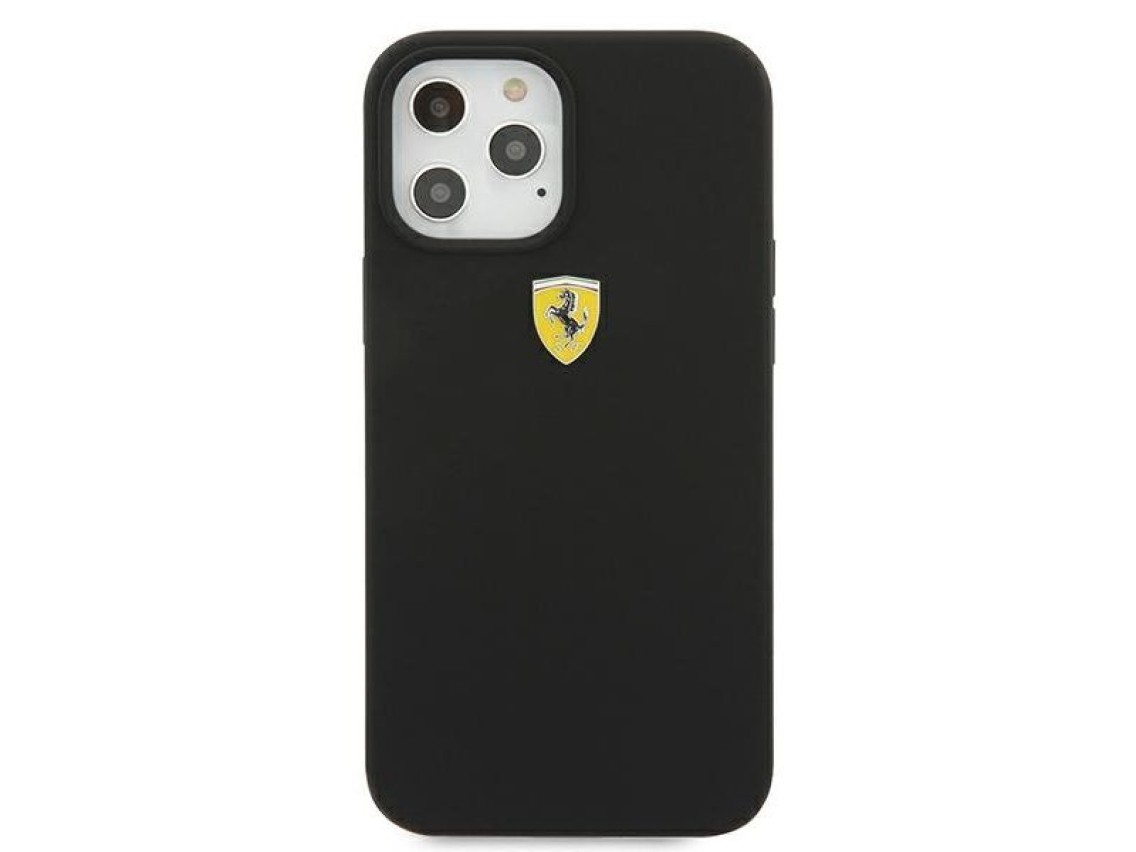 Ferrari FESSIHCP12LBK iPhone 12 Pro Max 6.7" black/black hardcase On Track Silicone