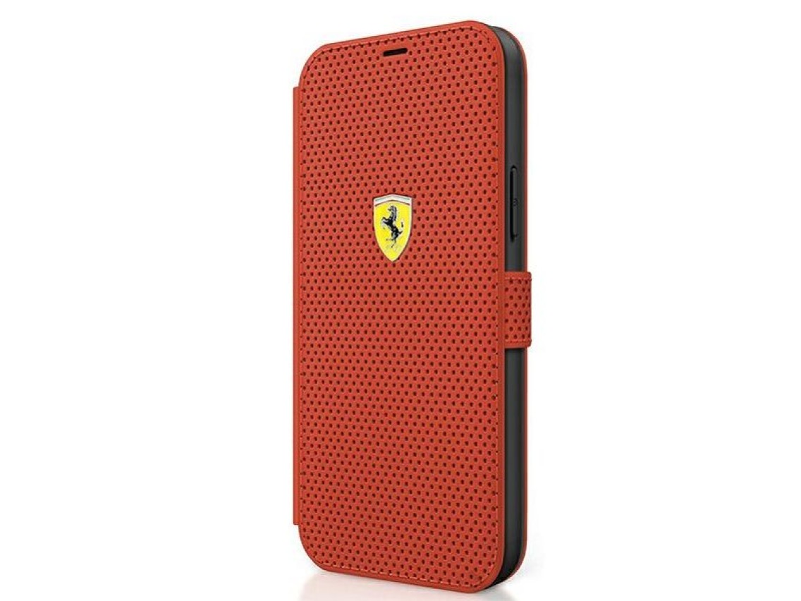 Ferrari FESPEFLBKP12SRE iPhone 12 mini 5.4" rojo/libro rojo On Track Perforado