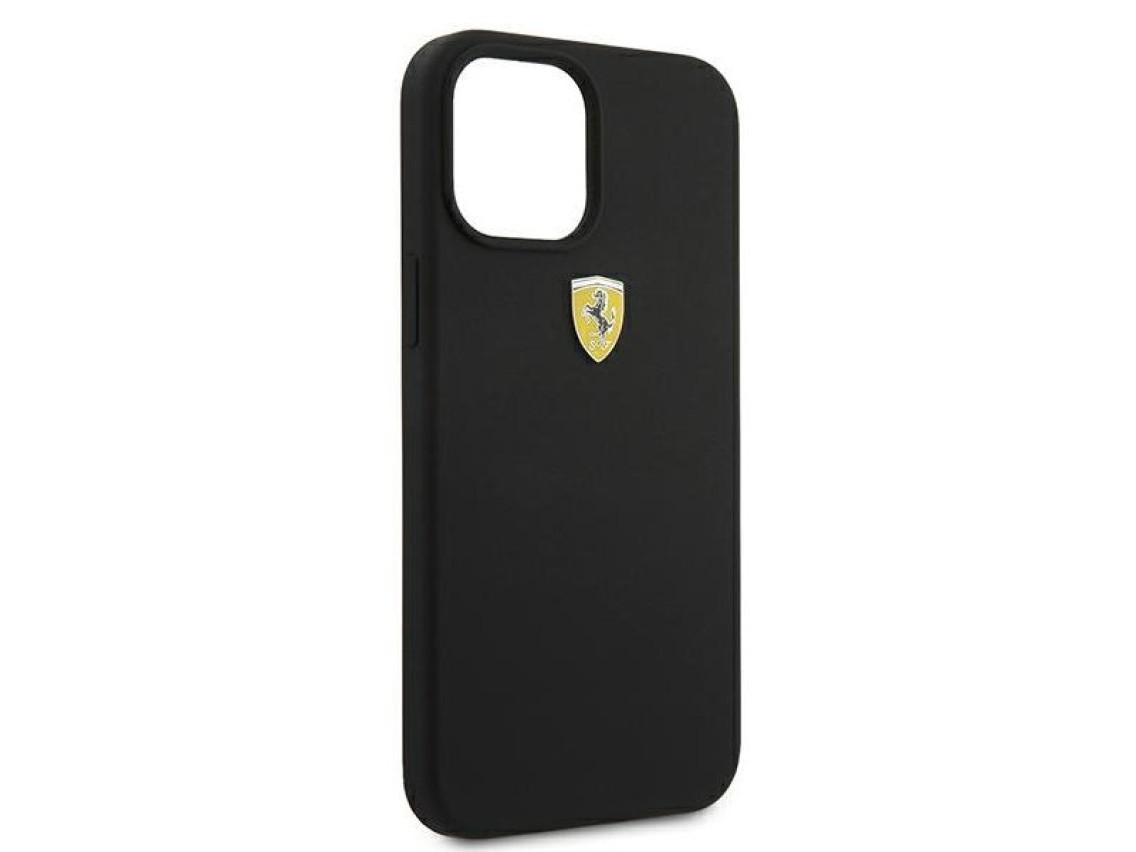 Ferrari FESSIHCP12LBK iPhone 12 Pro Max 6.7" black/black hardcase On Track Silicone