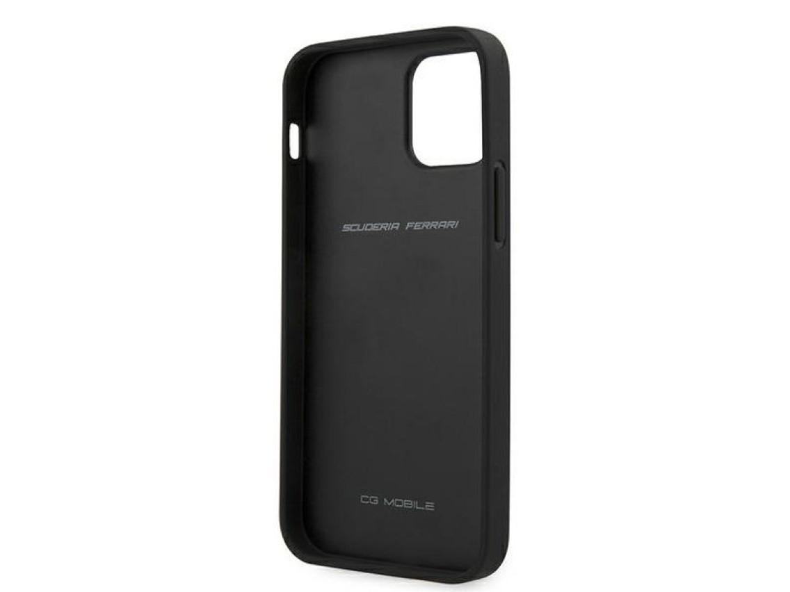 Ferrari FESPEHCP12LBK iPhone 12 Pro Max 6.7" black/black hardcase On Track Perforated