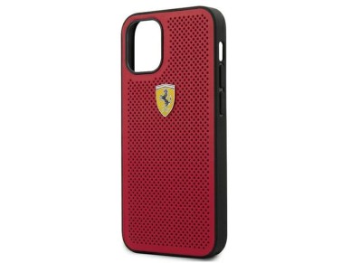 Funda rígida Ferrari FESPEHCP12SRE para iPhone 12 mini de 5,4" roja/roja On Track perforada Funda rígida Ferrari FESPEHCP12SRE para iPhone 12 mini de 5,4" roja/roja On Track perforada