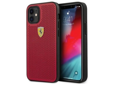 Funda rígida Ferrari FESPEHCP12SRE para iPhone 12 mini de 5,4" roja/roja On Track perforada Funda rígida Ferrari FESPEHCP12SRE para iPhone 12 mini de 5,4" roja/roja On Track perforada