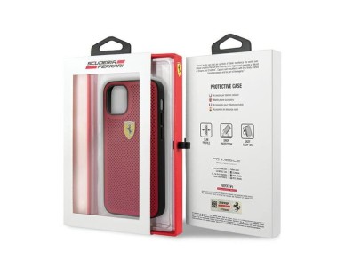 Funda rígida Ferrari FESPEHCP12SRE para iPhone 12 mini de 5,4" roja/roja On Track perforada Funda rígida Ferrari FESPEHCP12SRE para iPhone 12 mini de 5,4" roja/roja On Track perforada