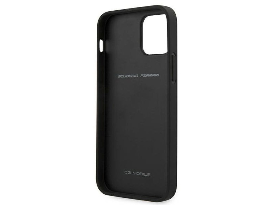 Ferrari FESAXHCP12SBK iPhone 12 mini 5.4" black/black hardcase On Track Carbon Stripe