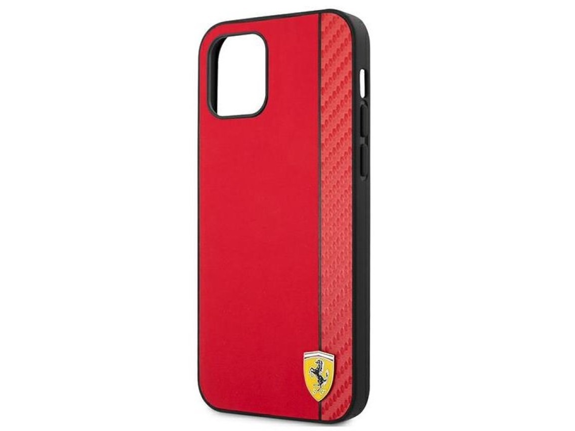 Ferrari FESAXHCP12LRE iPhone 12 Pro Max 6.7" rojo/rojo funda rígida On Track Carbon Stripe
