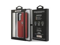 Ferrari FEOSIHCS21SRE S21 G991 estojo rígido Off Track em couro e nylon com listras vermelhas Ferrari FEOSIHCS21SRE S21 G991 estojo rígido Off Track em couro e nylon com listras vermelhas