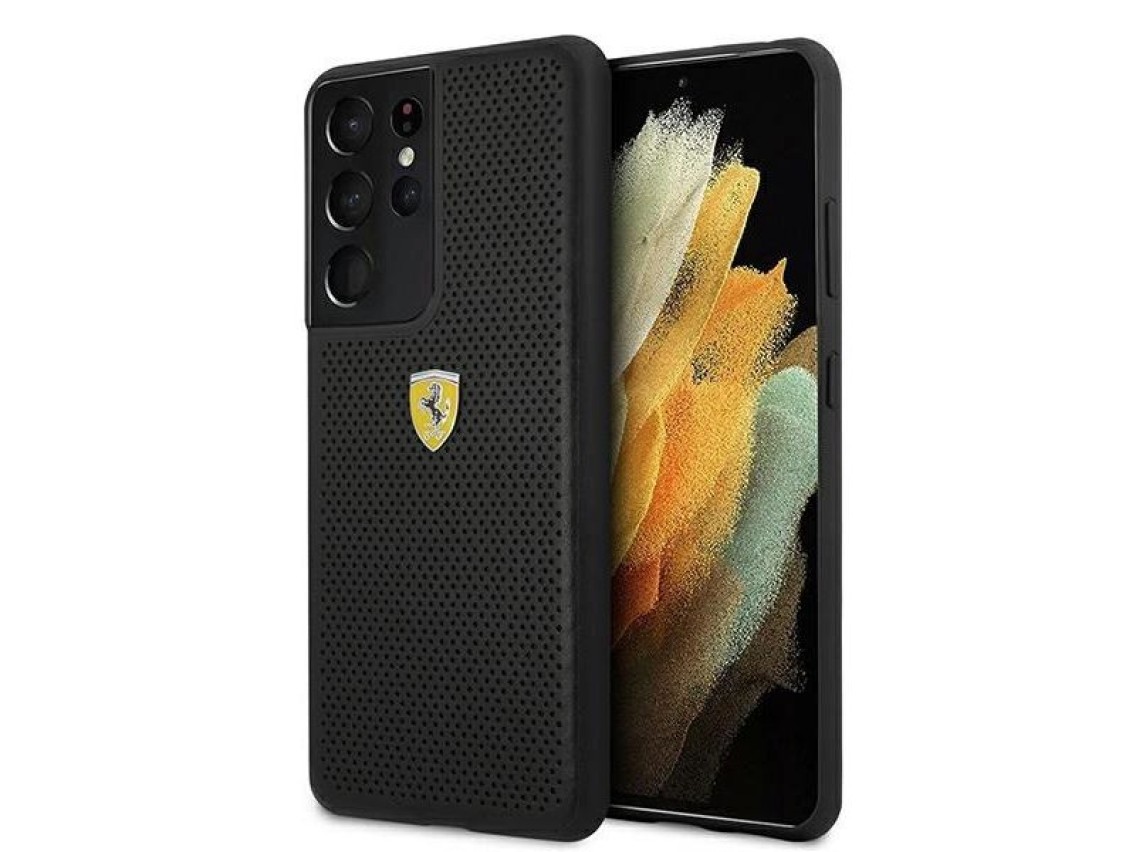 Ferrari FESPEHCS21LBK S21 Ultra G996 estojo rígido preto/preto On Track Perfurado