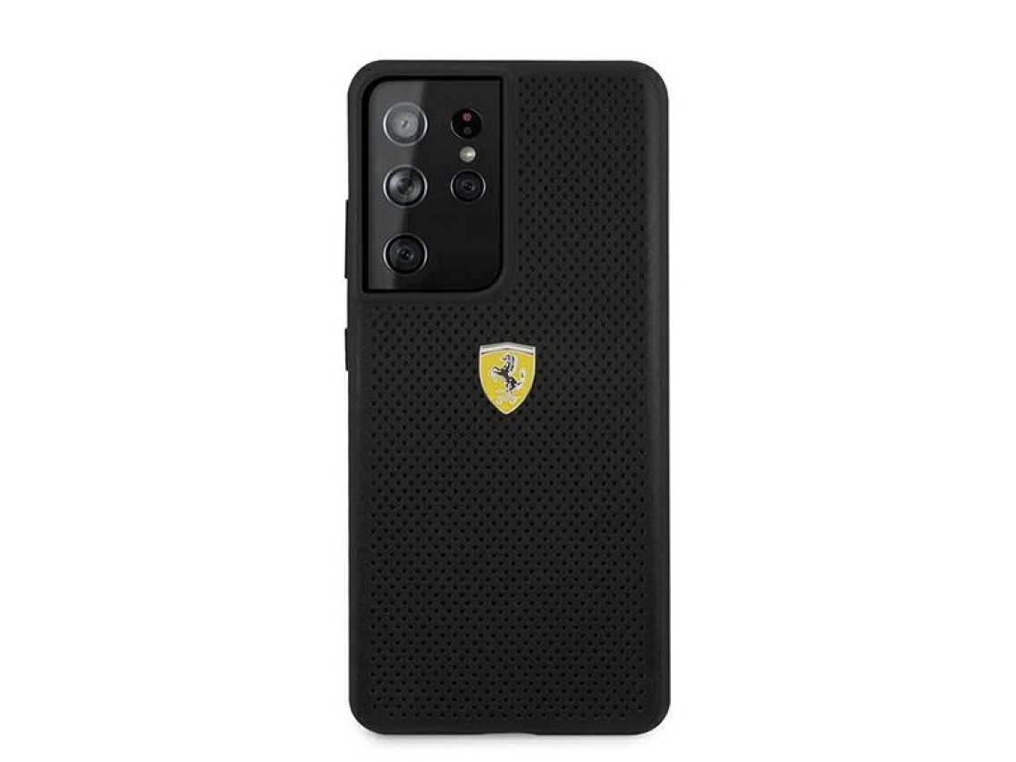 Ferrari FESPEHCS21LBK S21 Ultra G996 estojo rígido preto/preto On Track Perfurado