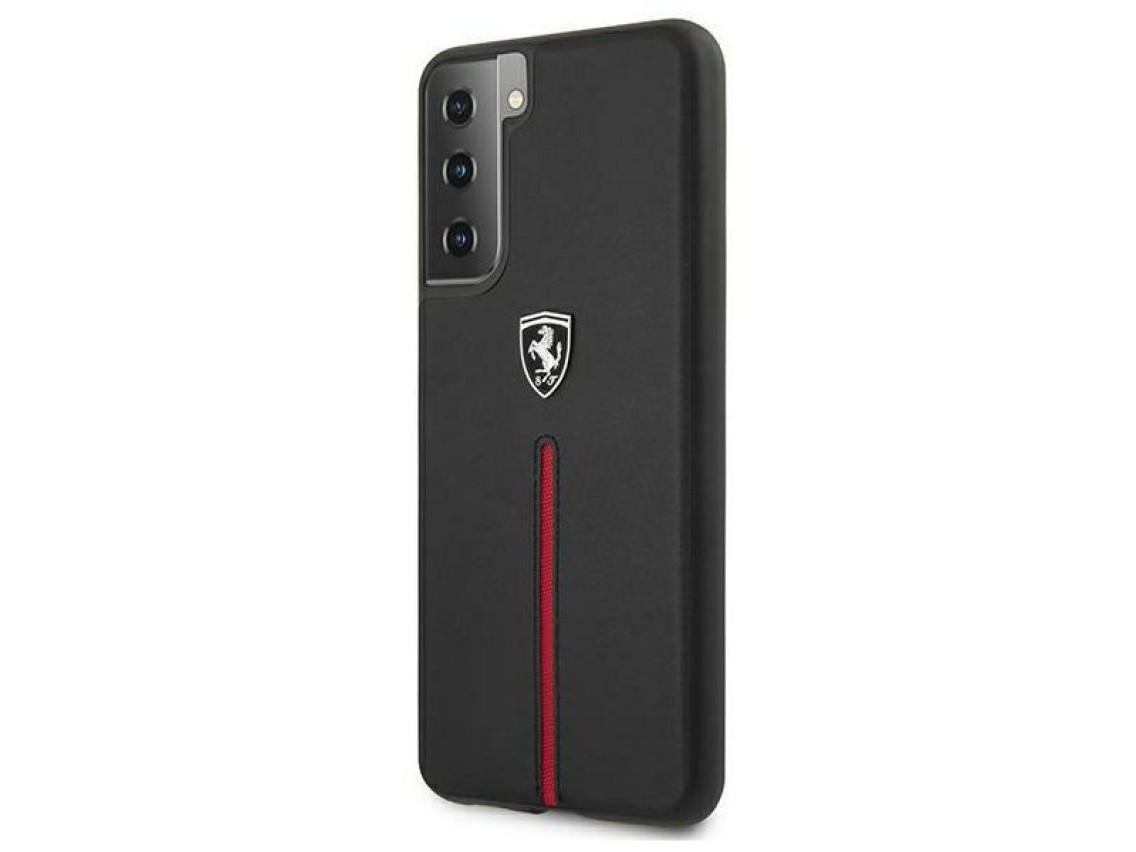 Ferrari FEOSIHCS21SBK S21 G991 negro/negro estuche rígido Off Track cuero nailon con franja