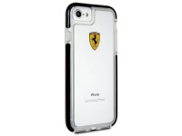 Funda rígida Ferrari FEGLHCP7BK para iPhone 7/8 SE 2020/SE 2022, resistente a golpes, transparente, Funda rígida Ferrari FEGLHCP7BK para iPhone 7/8 SE 2020/SE 2022, resistente a golpes, transparente,
