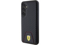 Capa inferior com costura em fibra de carbono Ferrari para Samsung Galaxy S24+ - preta Capa inferior com costura em fibra de carbono Ferrari para Samsung Galaxy S24+ - preta