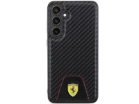 Capa inferior com costura em fibra de carbono Ferrari para Samsung Galaxy S24+ - preta Capa inferior com costura em fibra de carbono Ferrari para Samsung Galaxy S24+ - preta