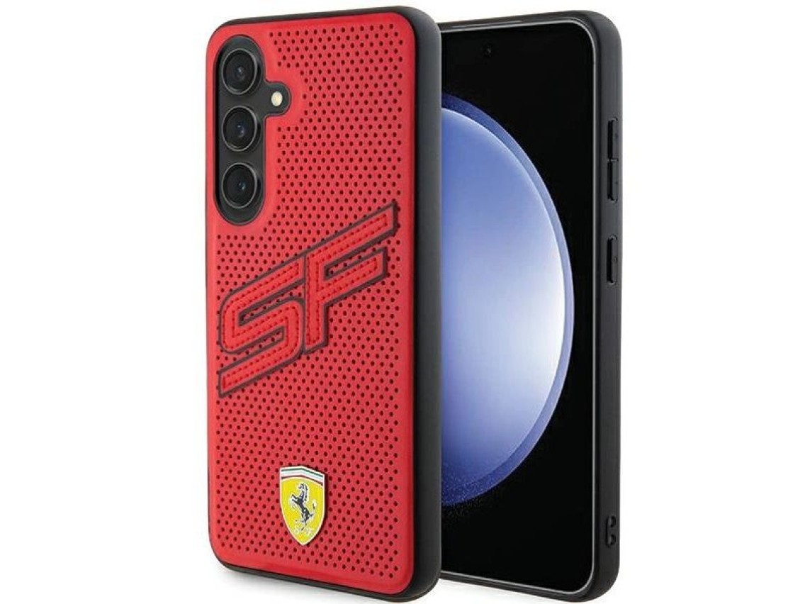 Funda perforada Ferrari Big SF para Samsung Galaxy S24+ - roja