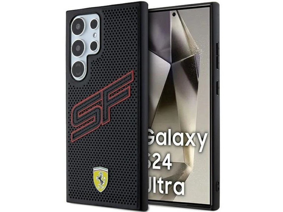 Capa Ferrari Big SF Perfurada para Samsung Galaxy S24 Ultra - preta