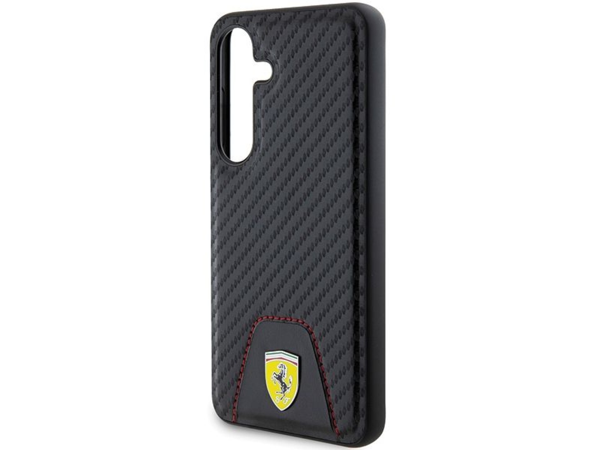 Ferrari Carbon Stitched Bottom case for Samsung Galaxy S24 - black