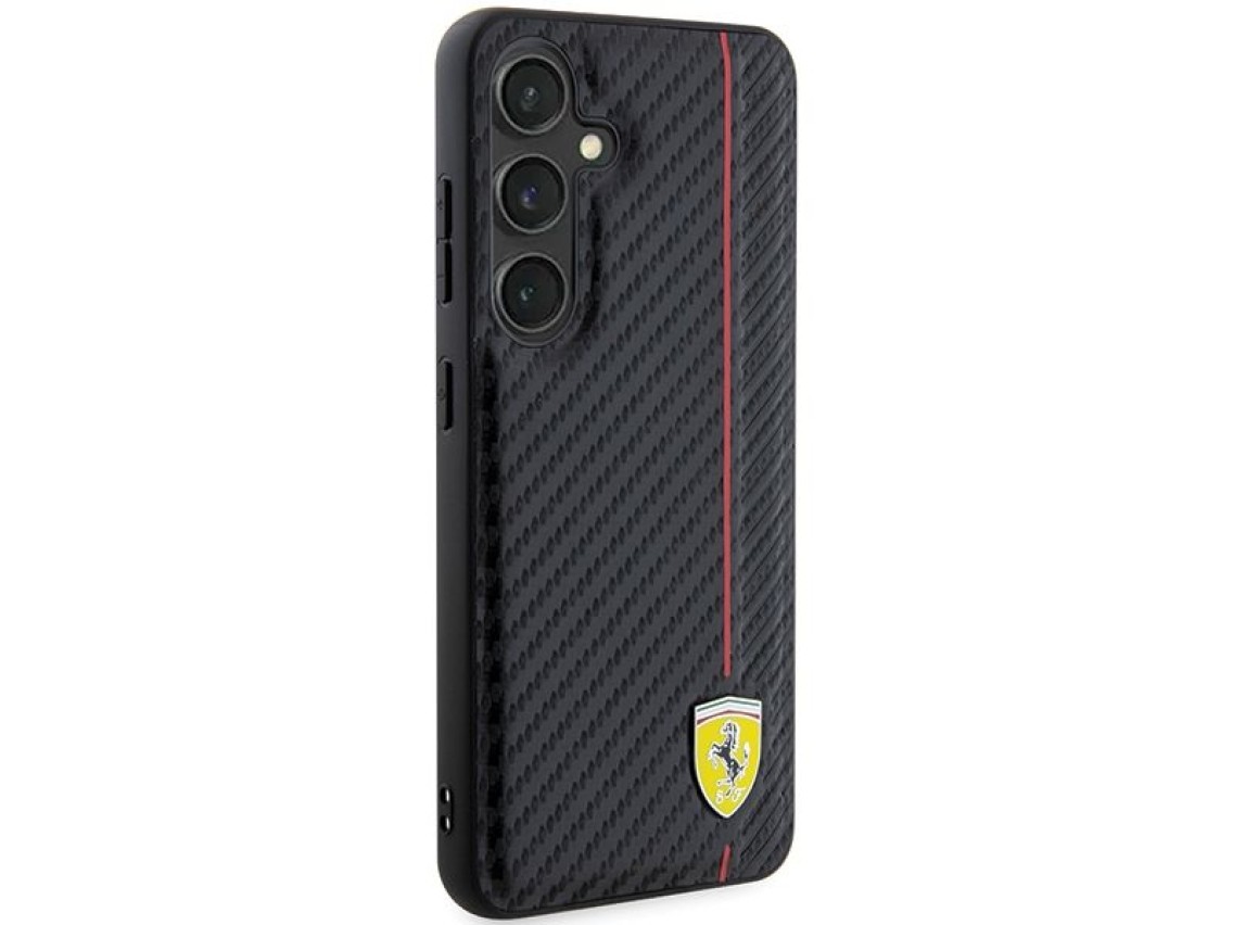 Ferrari Carbon Printed Line case for Samsung Galaxy S24+ - black