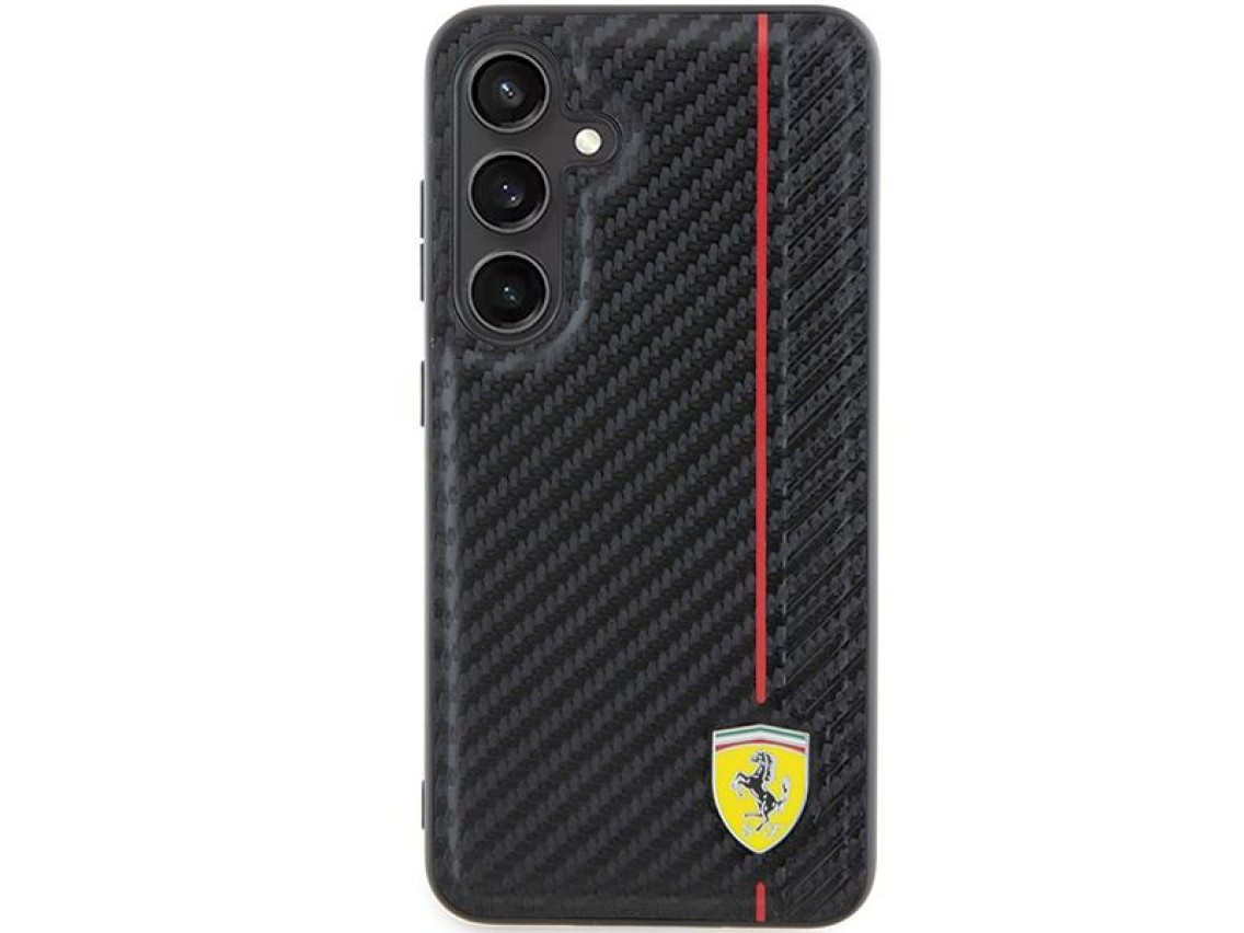 Ferrari Carbon Printed Line case for Samsung Galaxy S24+ - black