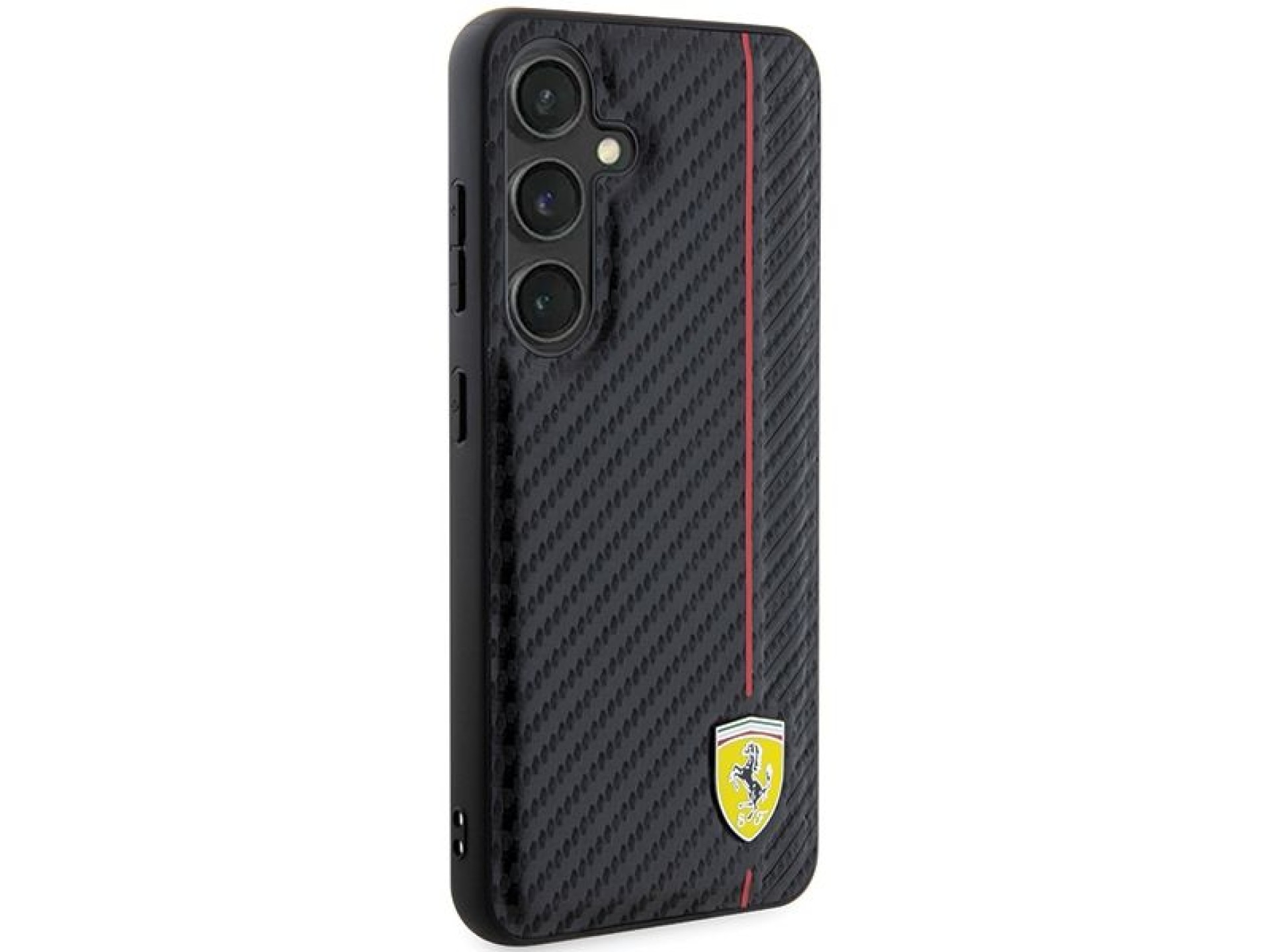 Ferrari Carbon Printed Line case for Samsung Galaxy S24+ - black