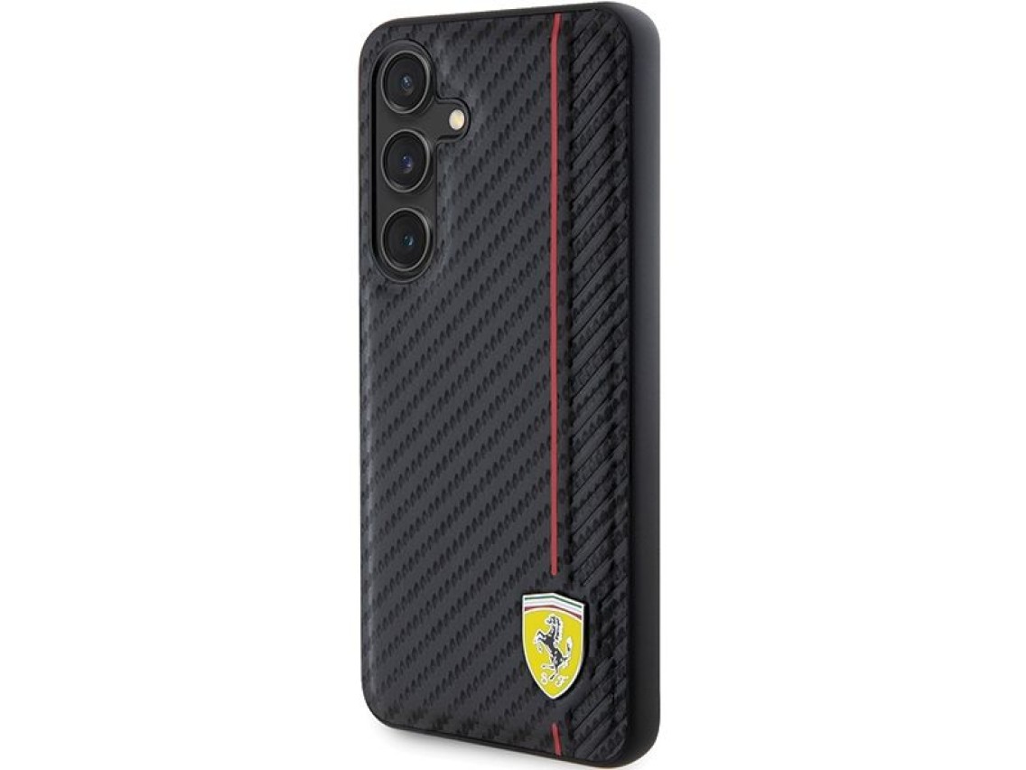 Ferrari Carbon Printed Line case for Samsung Galaxy S24+ - black
