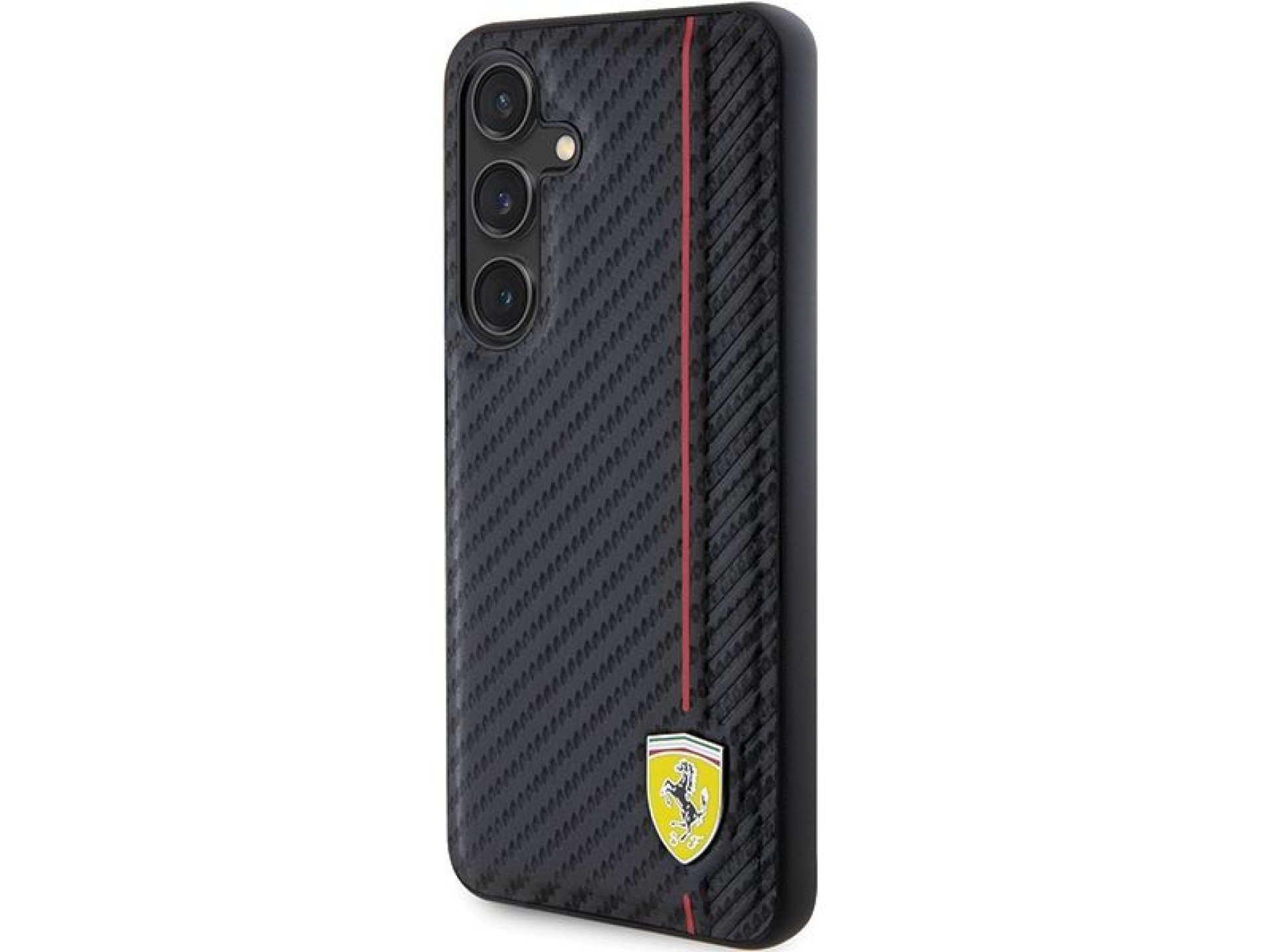 Ferrari Carbon Printed Line case for Samsung Galaxy S24+ - black