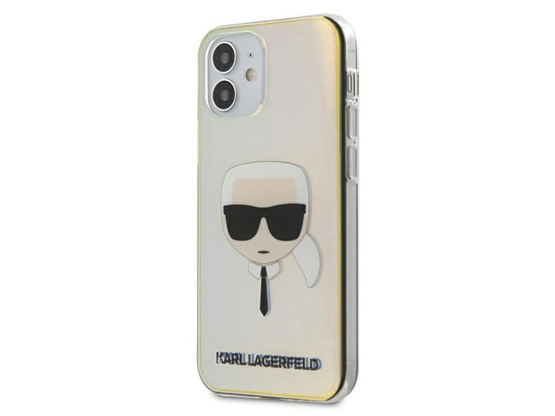 Funda iridiscente Karl's Head de Karl Lagerfeld para iPhone 12 mini - Multicolor