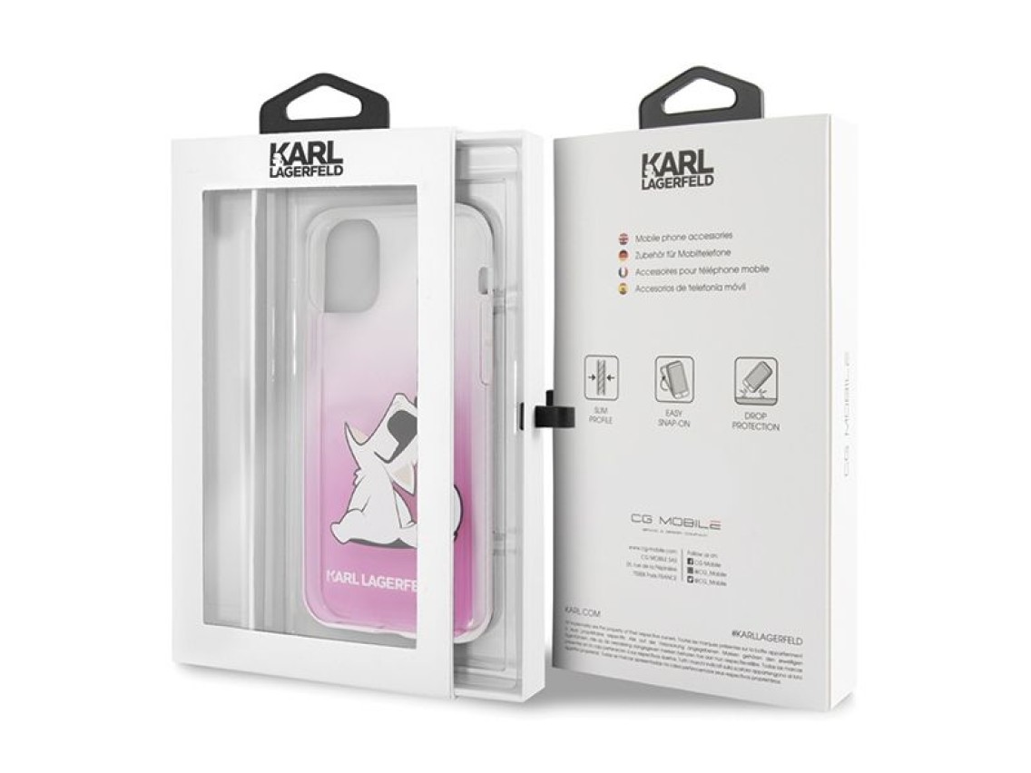 Funda para iPhone 11 Pro Karl Lagerfeld Choupette Fun - Rosa