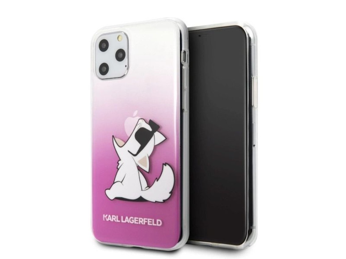 Funda para iPhone 11 Pro Karl Lagerfeld Choupette Fun - Rosa