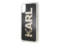 Funda para iPhone X/Xs con logo Karl de Karl Lagerfeld y purpurina - Negra Funda para iPhone X/Xs con logo Karl de Karl Lagerfeld y purpurina - Negra