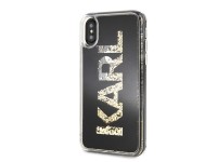 Funda para iPhone X/Xs con logo Karl de Karl Lagerfeld y purpurina - Negra Funda para iPhone X/Xs con logo Karl de Karl Lagerfeld y purpurina - Negra