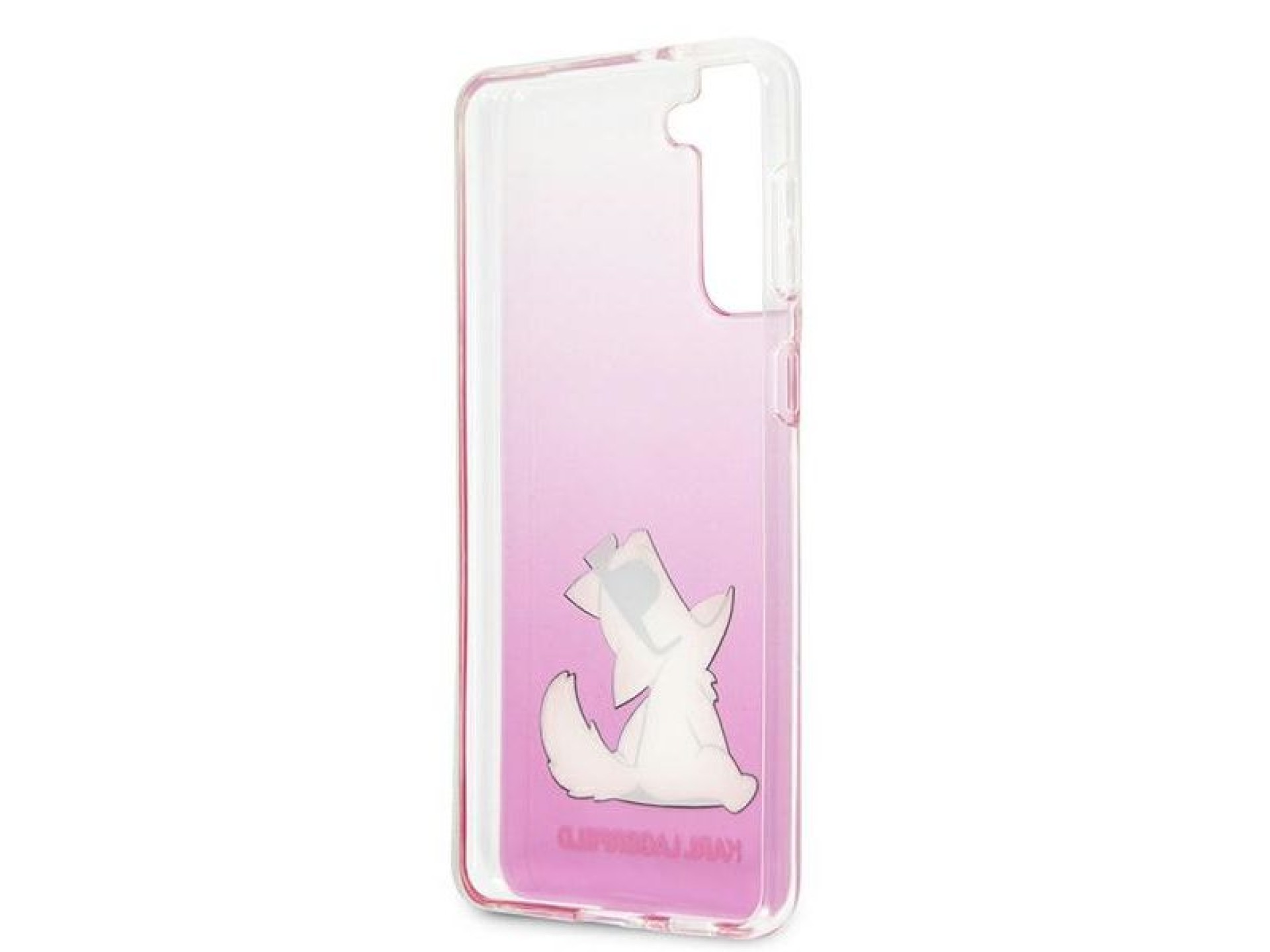Funda divertida Karl Lagerfeld Choupette para Samsung Galaxy S21+ - Rosa