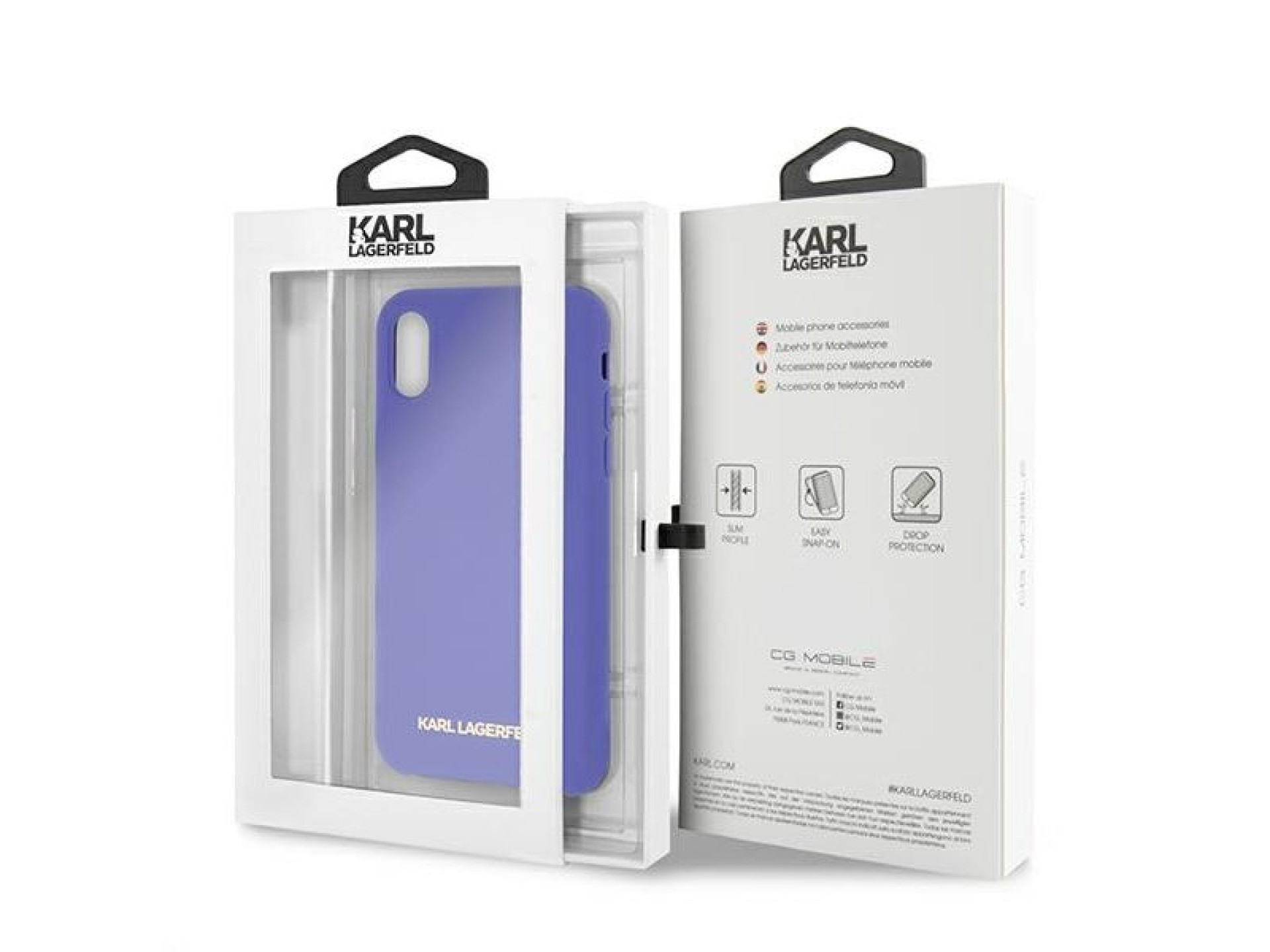 Karl Lagerfeld Silicone iPhone X/Xs Case - Purple