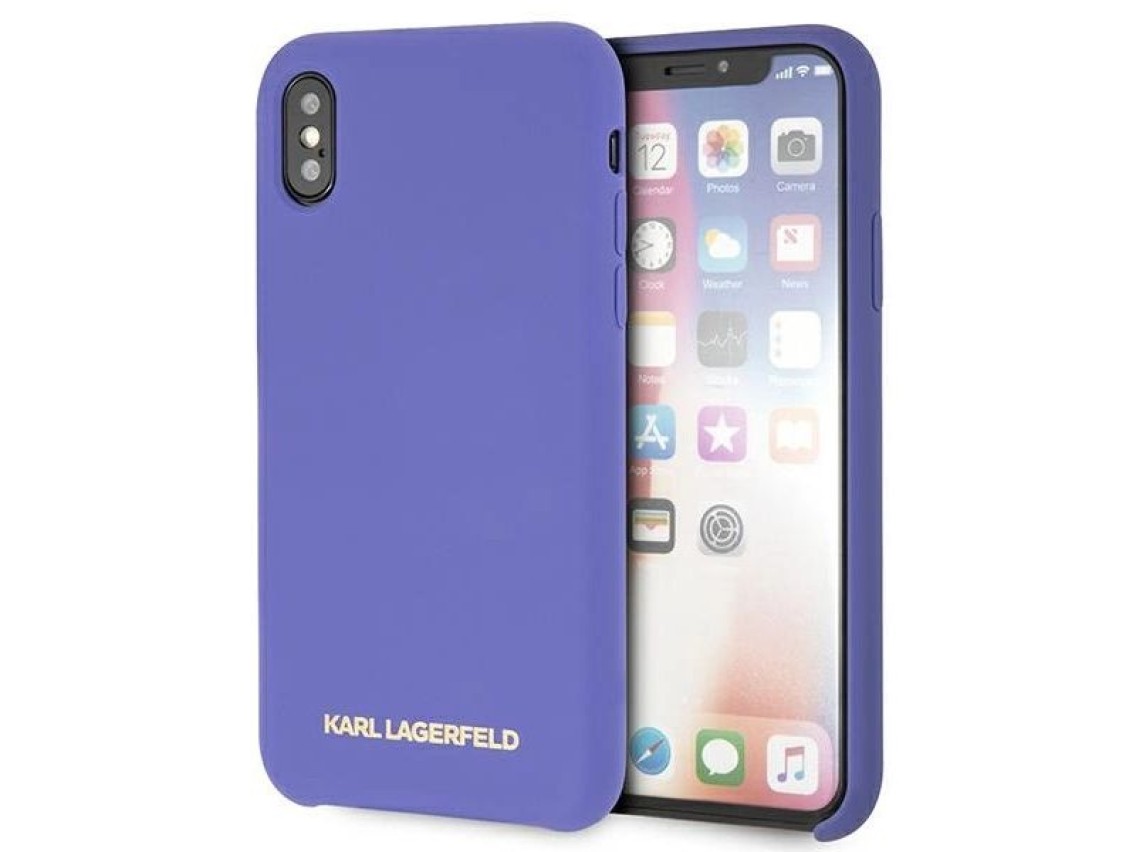 Karl Lagerfeld Silicone iPhone X/Xs Case - Purple