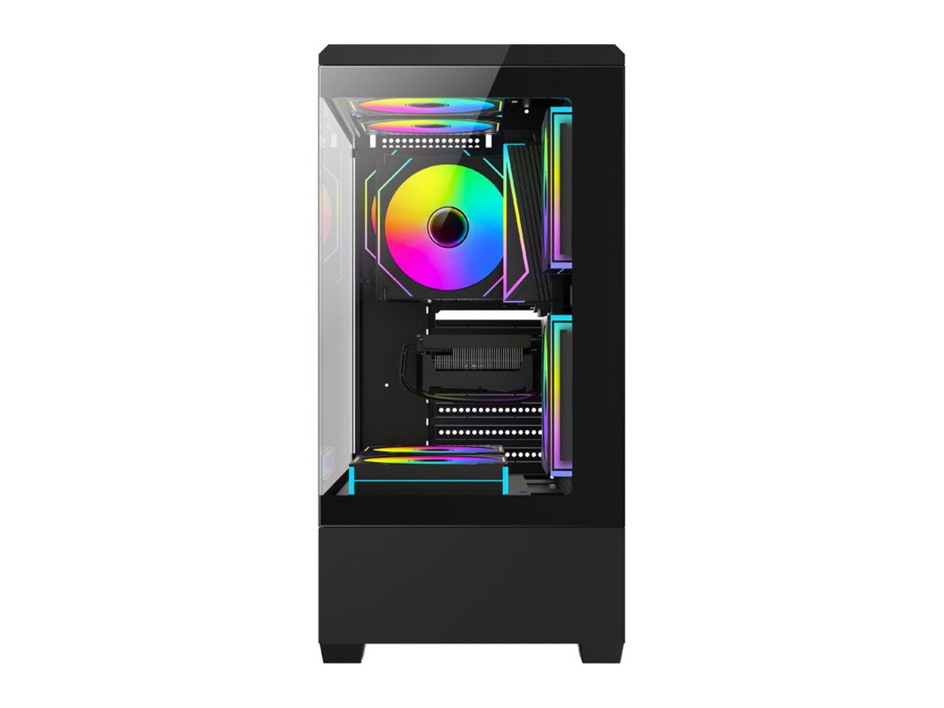 Gabinete para computador DarkFlash C365 (preto) + 5 ventoinhas