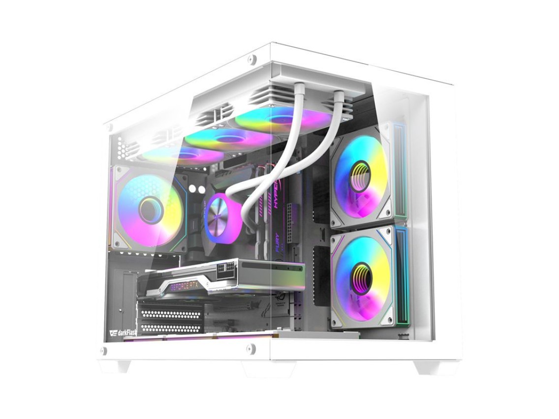 DarkFlash B275 PRO computer case (white) + 6 fans