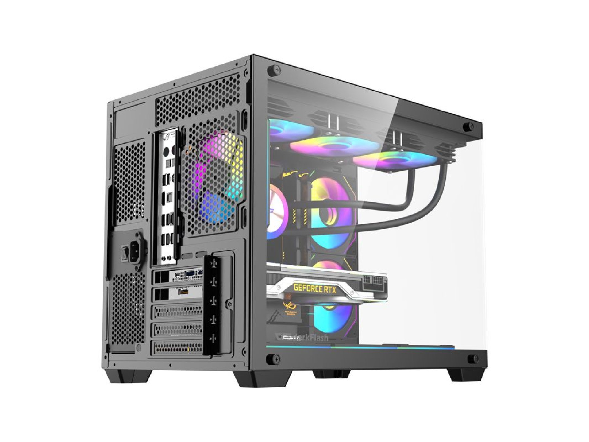 Gabinete para computador DarkFlash B275 PRO (preto) + 6 ventoinhas