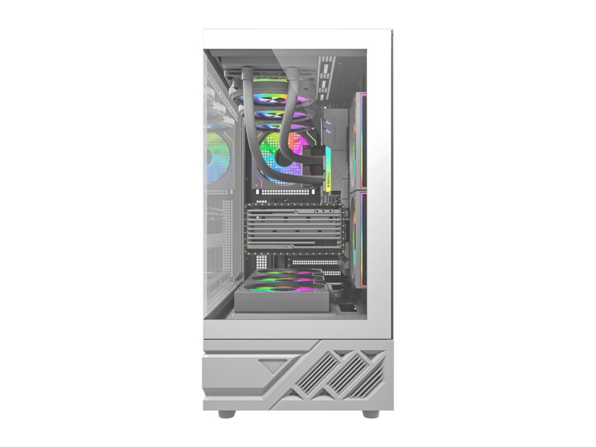 Gabinete para computador DarkFlash DS950 (branco) + 6 ventoinhas