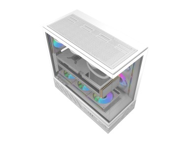 Gabinete para computador DarkFlash DS950 (branco) + 6 ventoinhas