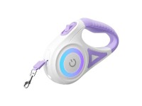Correa autom�tica para perros Rojeco con LED, 5 m (morada)