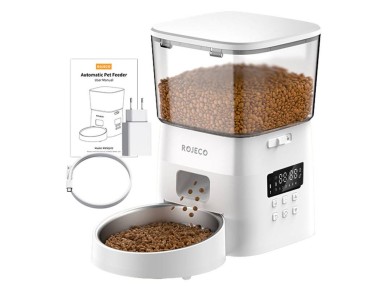 Rojeco 2L Automatic Pet Feeder Button Version (White) Rojeco 2L Automatic Pet Feeder Button Version (White)