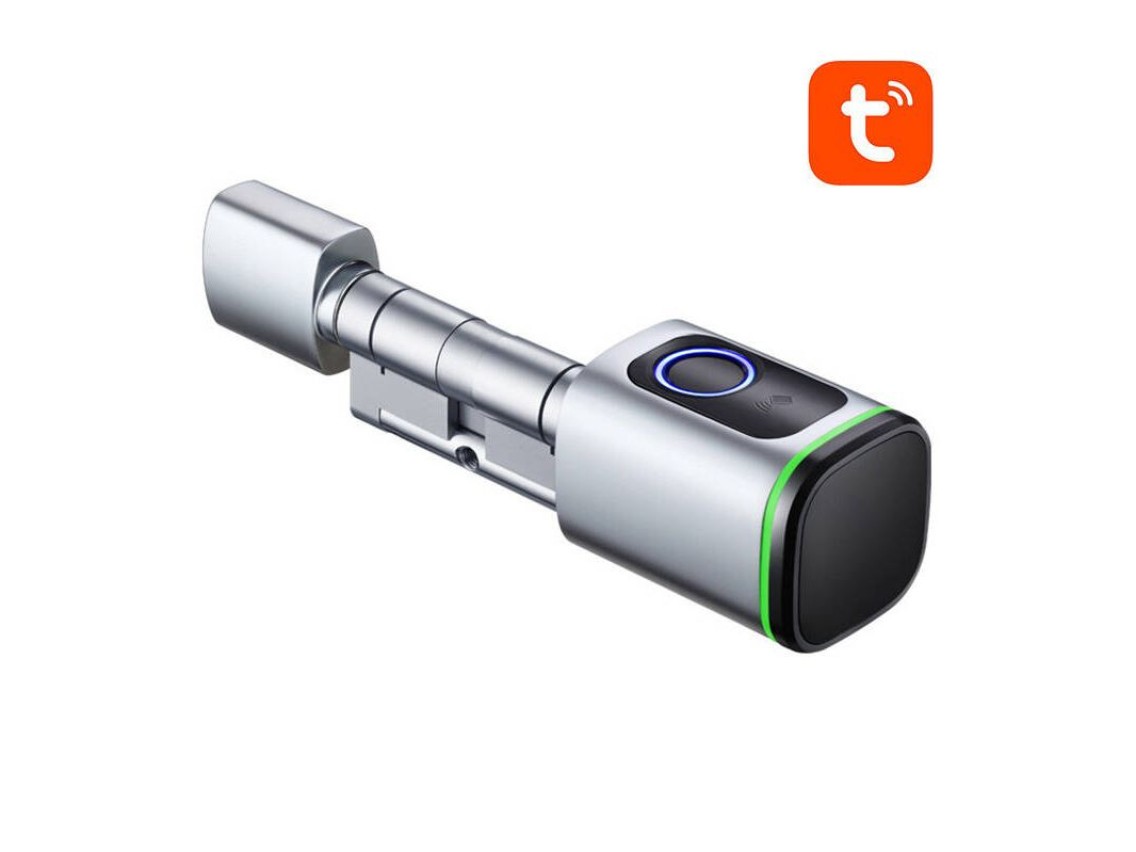 Cilindro de fechadura digital Avatto SDL-S1-S100 de 100 mm na cor prata